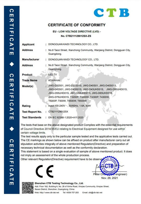 CTB211129012SX32EN IEC 62368-1CE-LVD